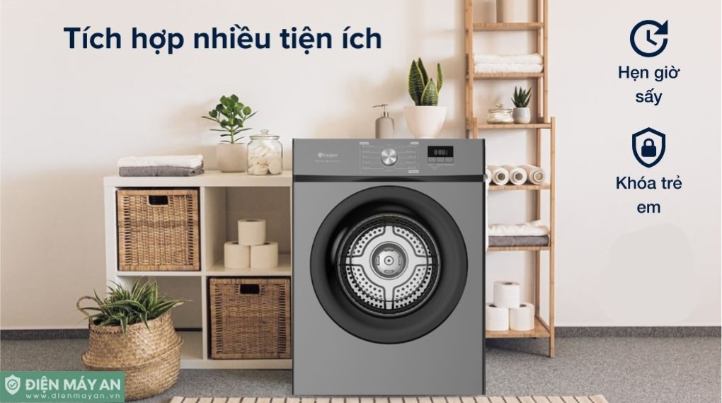 Máy sấy thông hơi Casper 8.2 kg TD-E82VG1